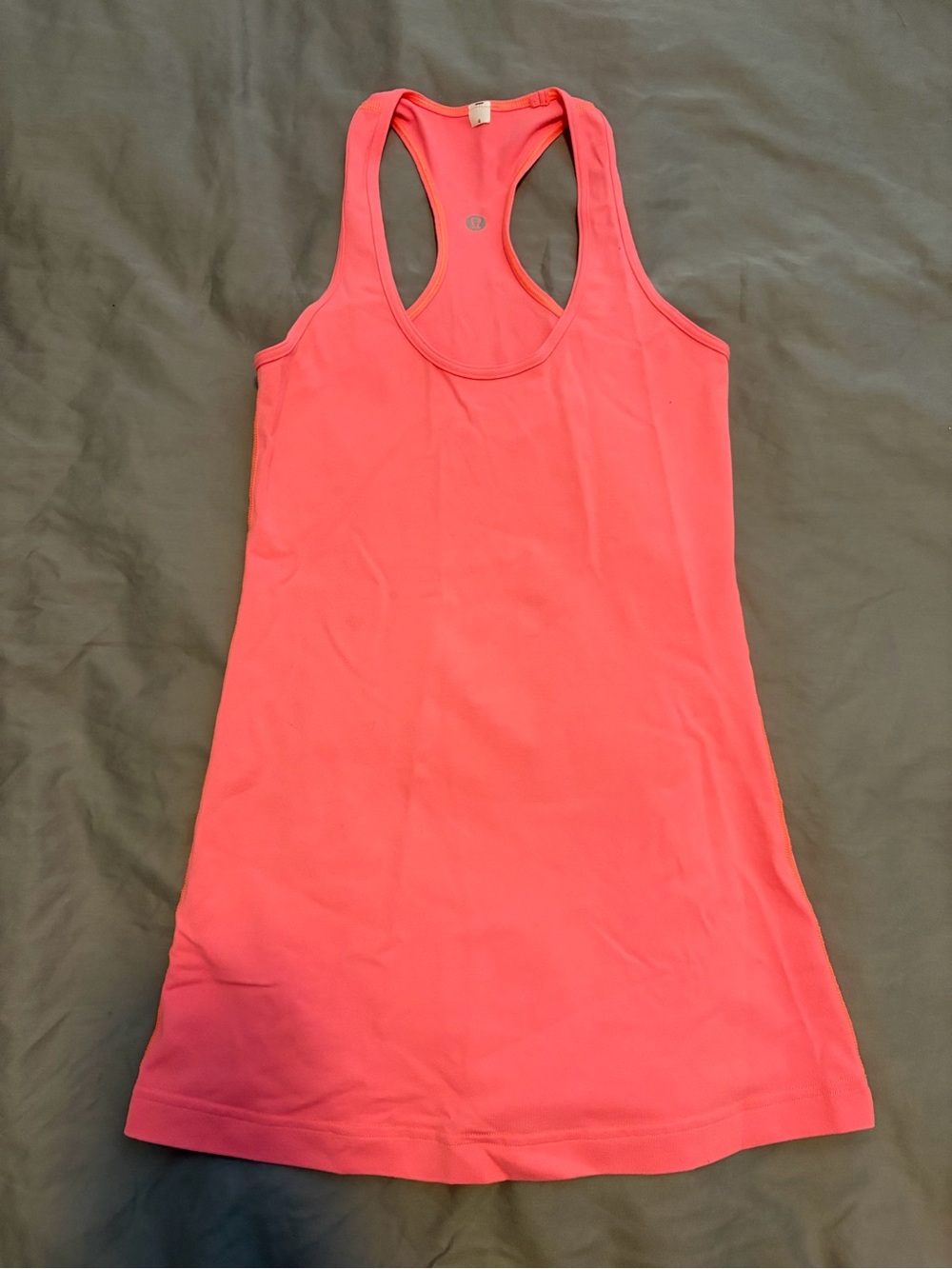 Lululemon Cool Racerback Tank Size 4 Coral Pink Yoga Workout Top